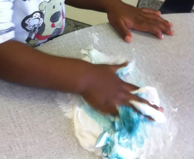 Coloured Shaving Cream Sensory Activity for Toddlers
