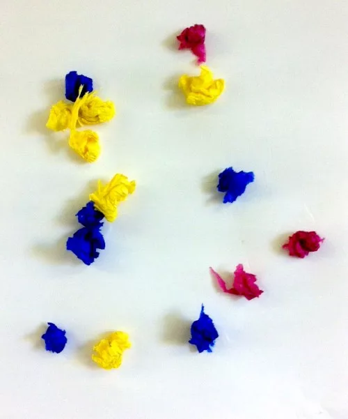 Tissue Puff Gluing Activity for Toddlers
