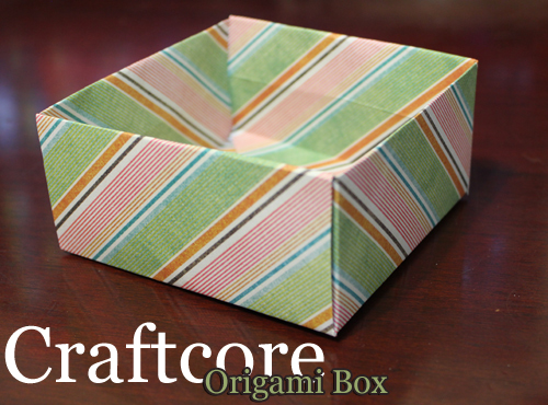 How to make an origami box out of scrapbook paper. Full step-by-step tutorial with images.