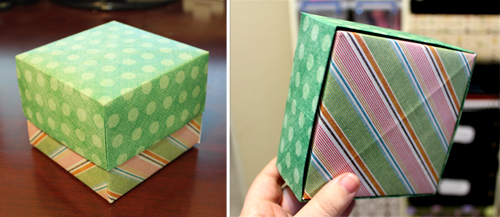 Origami box with lid