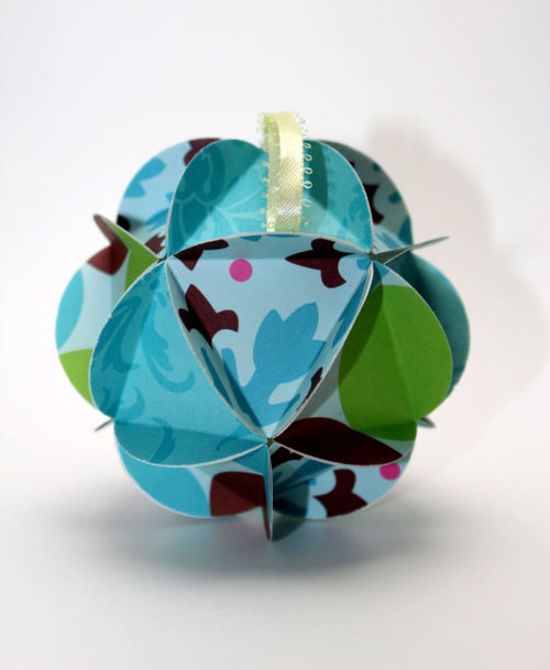 How to Make a 3D Ornament out of Scrapbook Paper