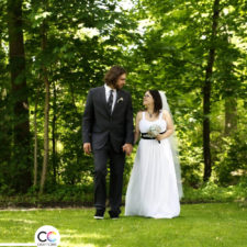 June 6, 2014 Wedding - Black Accent Wedding Dress