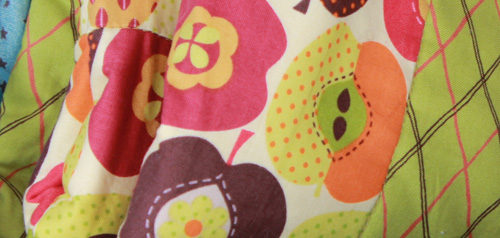 apple fabric closeup