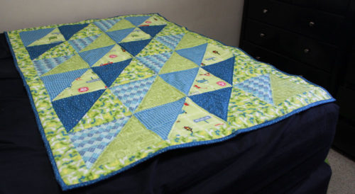 Craftcore | Sammy's Half Square Triangle Baby Boy Quilt