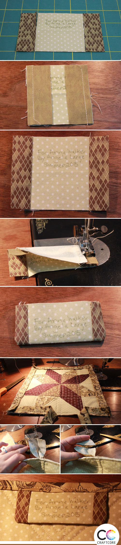 Craftcore | How to Make a Simple Binding Quilt Tag