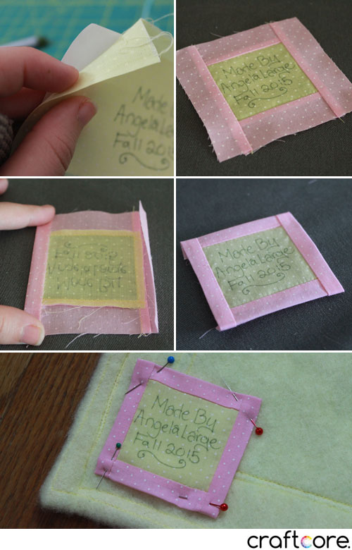 Quick and Easy Quilt Label