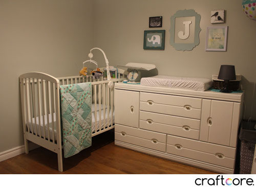 Mint and Grey Nursery Reveal - Crib