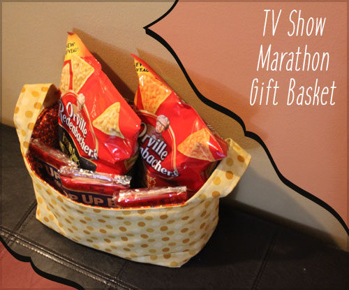 TV Show Marathon Gift Basket. 