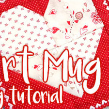 How to Sew a Heart Mug Rug - Tutorial by Craftcore