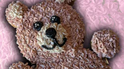 An Easy Teddy Bear Cake with Cakes and Cupcakes