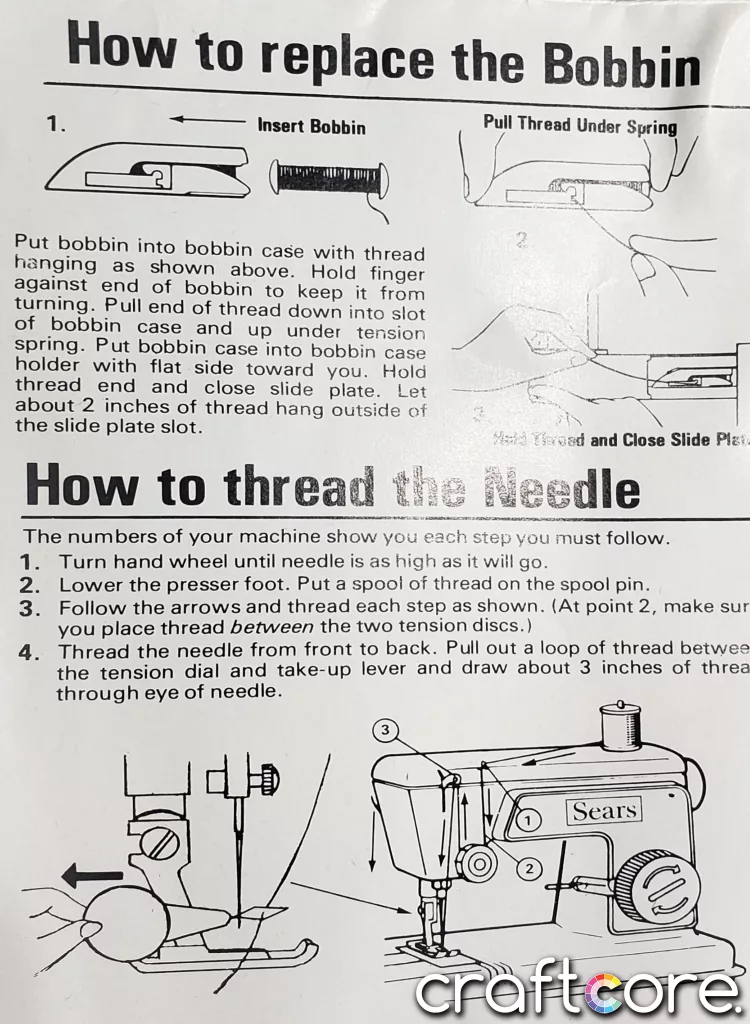 Sears Lockstitch Sewing Machine Manual